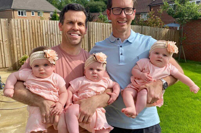 Proud Dads to Triplets Born Through Surrogacy