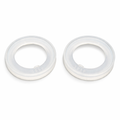 Two clear, round replacement seals for the RapidCool digital lid by Nuby UK are shown side by side on a white background. Each seal has a smooth surface with a slightly raised edge. Supplied in a 2 pack.