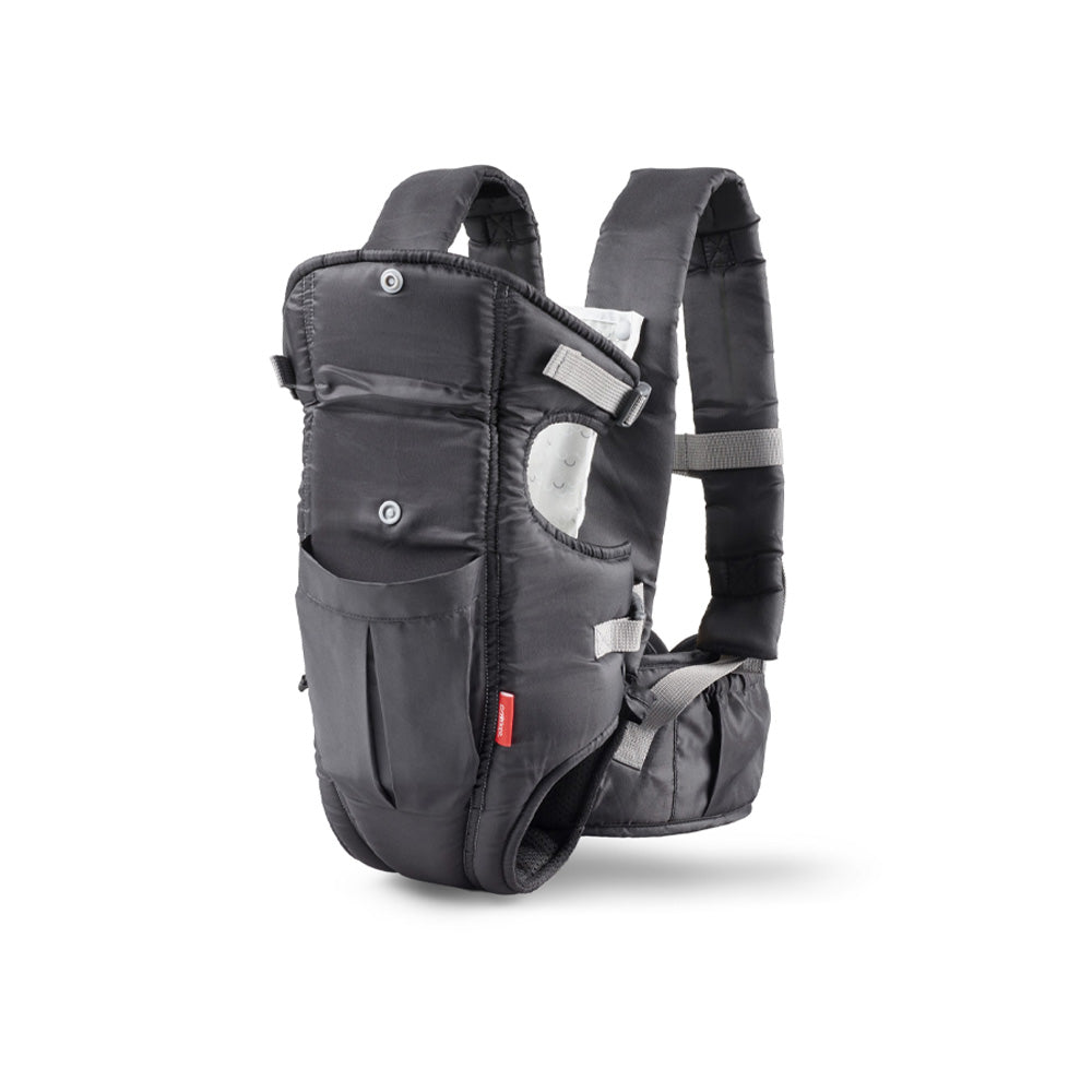 The opening undone of the 2 in 1 Baby Carrier created by Nuby against a white background.