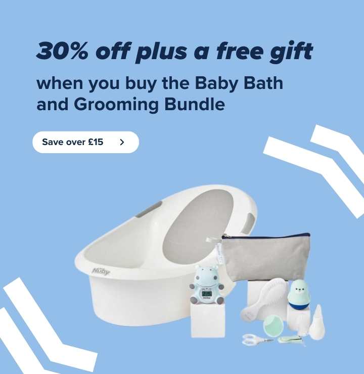 30% off plus a choice of free gift when you buy the Baby Bath and Grooming Bundle
