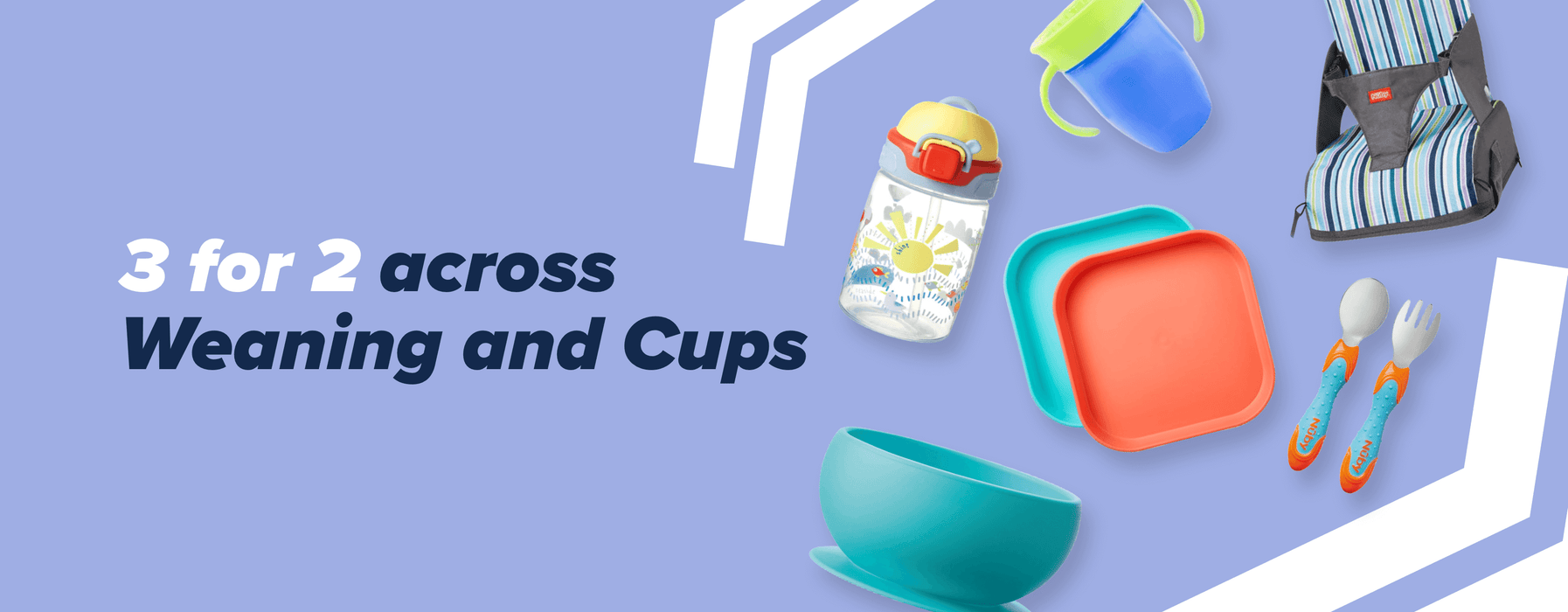 3 for 2 across weaning and cups, get the cheapest free.