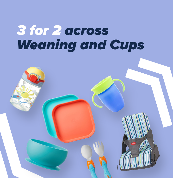 3 for 2 across weaning and cups, get the cheapest free.