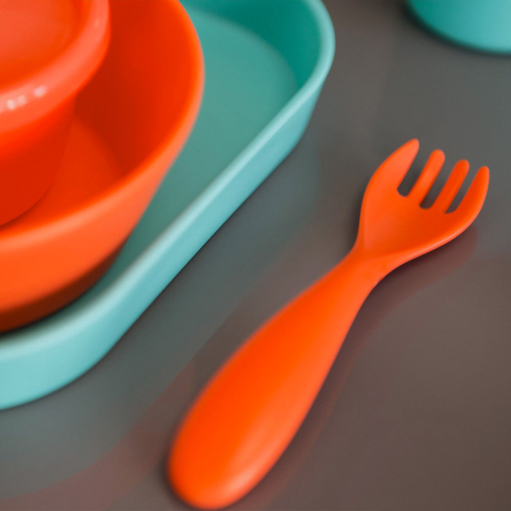 A close up of the fork that is part of the Brights cutlery.