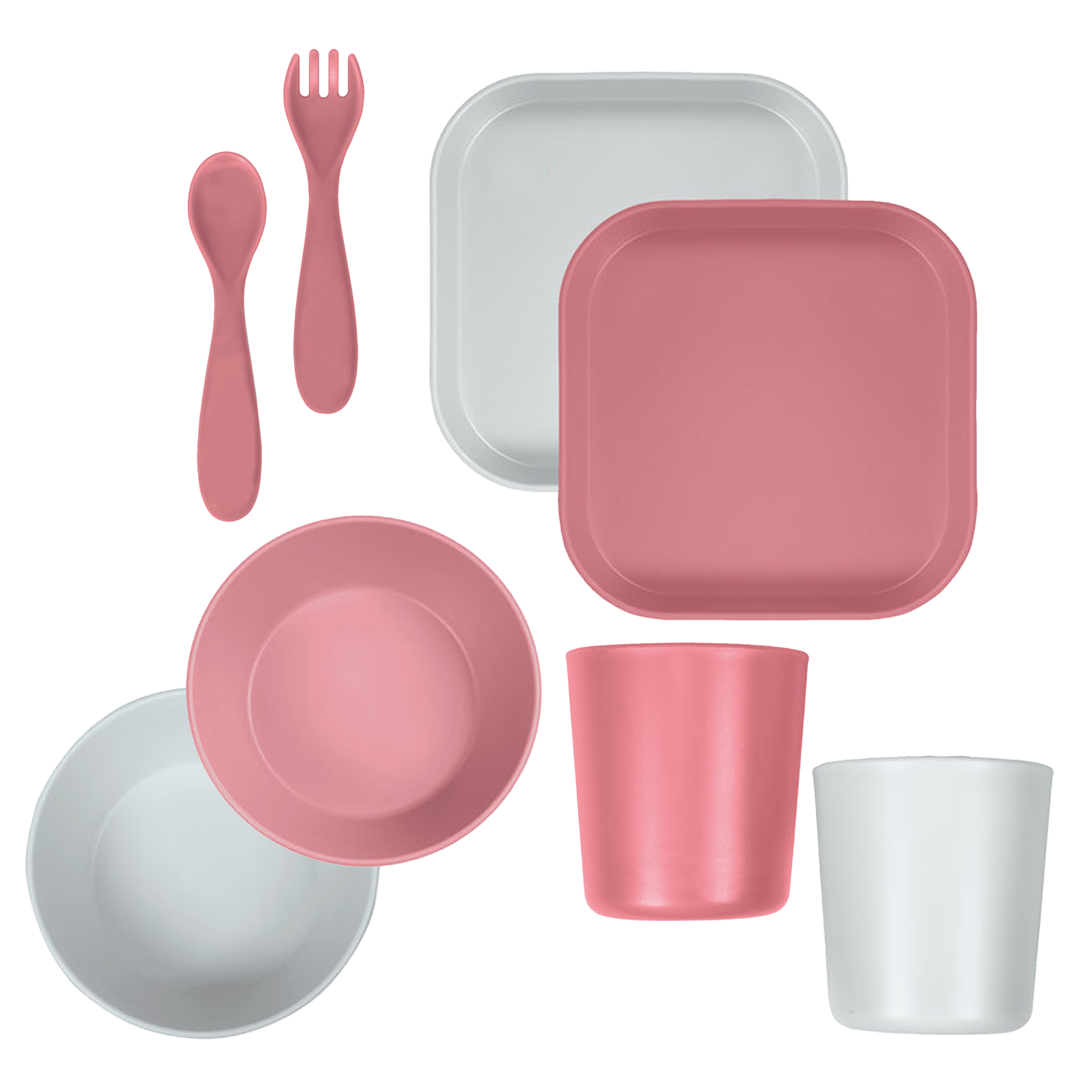 Earth First Tableware Pink Starter Pack Bundle Nuby