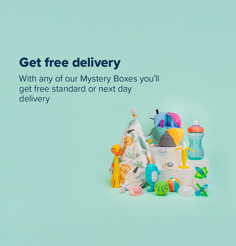 Get free delivery with any of the Mystery Boxes by Nuby due to the current RRP. This includes standard and next day delivery.