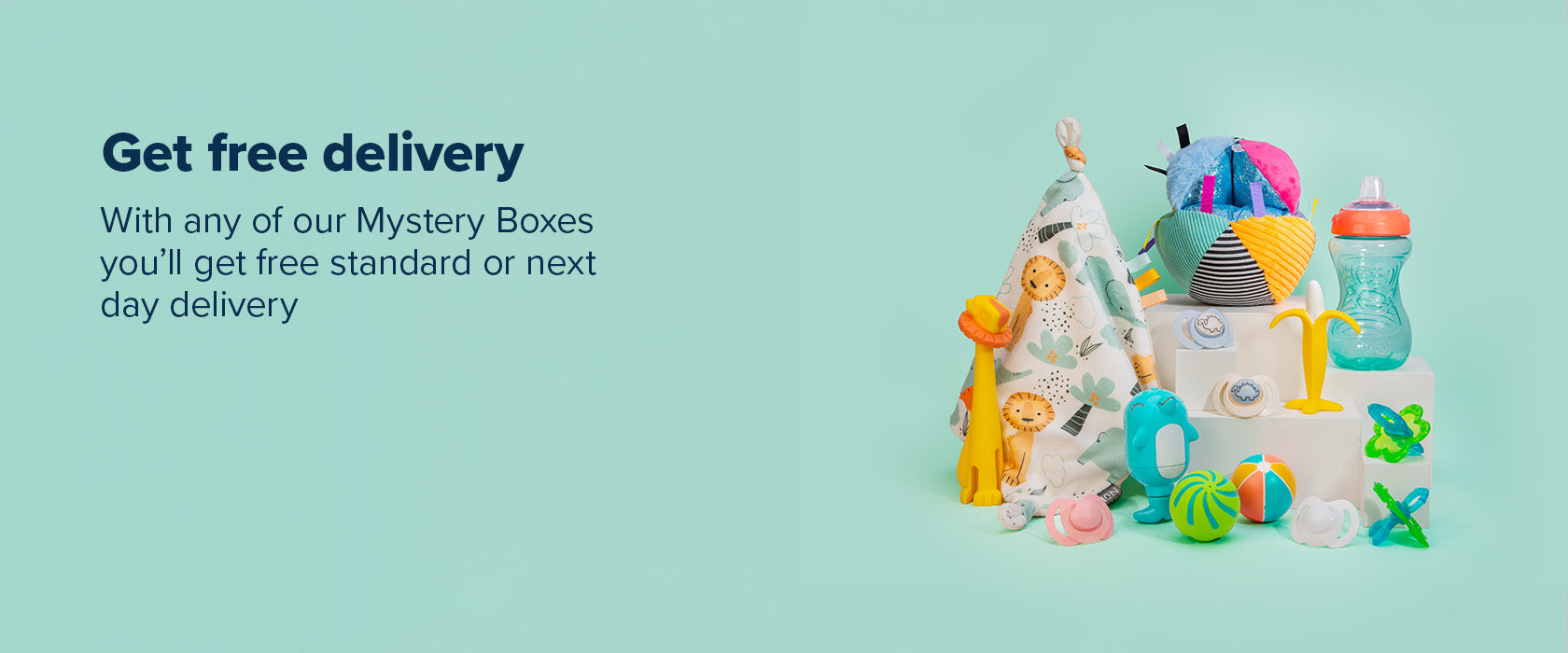 Get free delivery with any of the Mystery Boxes by Nuby due to the current RRP. This includes standard and next day delivery.