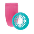 The pink and blue version of the all around wonder cup by Nuby.
