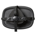 The Safe and Secure Baby Car Mirror features a black plastic tray, adjustable straps, and a shatter-resistant central knob, serving as a child safety harness or car seat accessory.