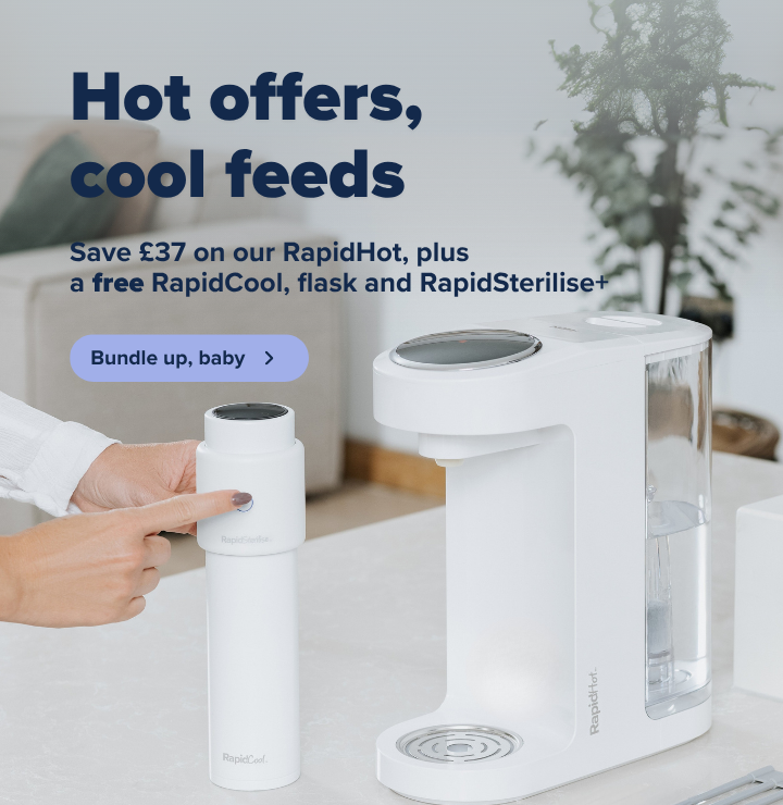 Save £37 on the RapidHot plus get a free RapidCool, insulated flask and RapidSterilise+ with purchase.