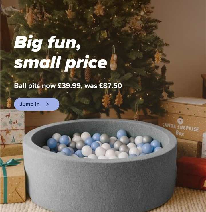 Ball pits now only £39.99, was £87.50. Perfect Christmas gift. Shop now