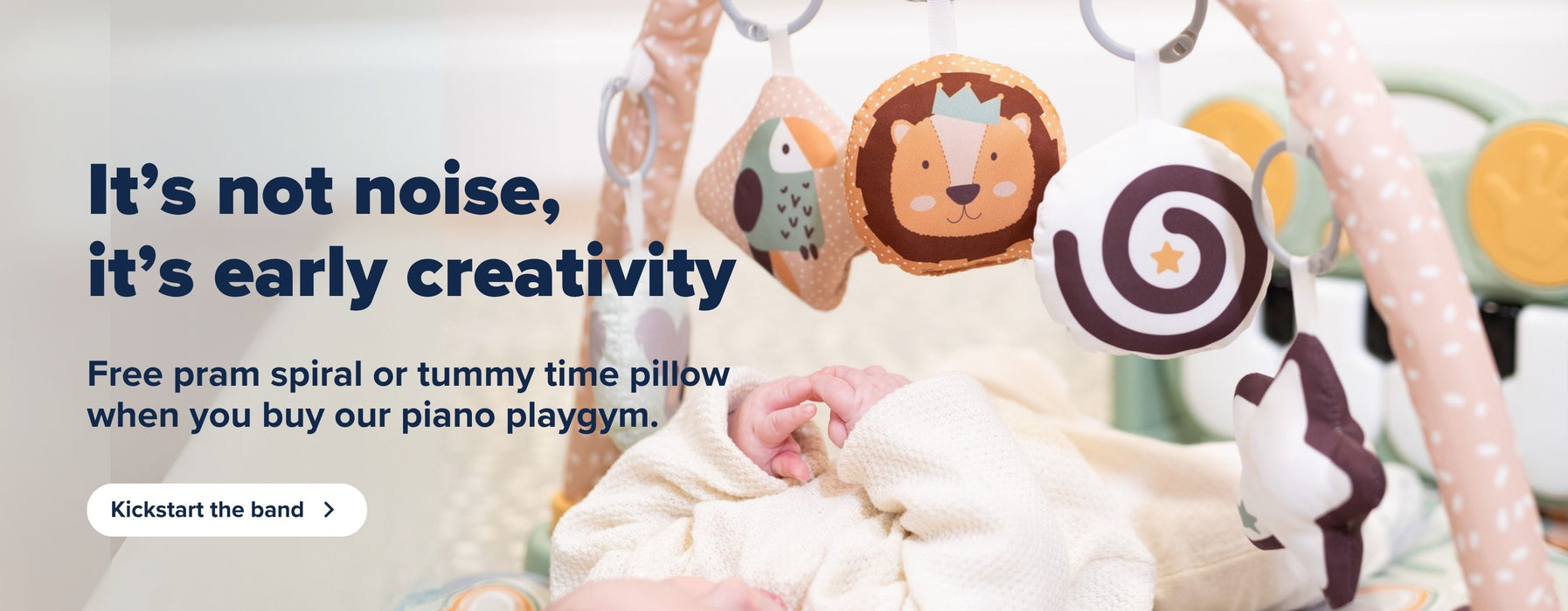 Animal Adventures Piano Play gym now back in stock. Choose a free pram spiral or tummy time roller with purchase