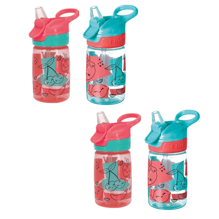 Incredible Gulp Water Bottles Strawberries 4 Pack Cups Nuby UK   