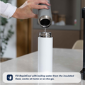 Water being poured from a flash into the RapidCool that is included in the travel set.