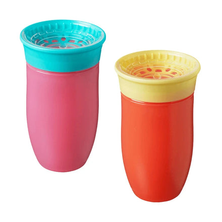 All Around Beaker 2 Pack - Pink and Red Cups Nuby