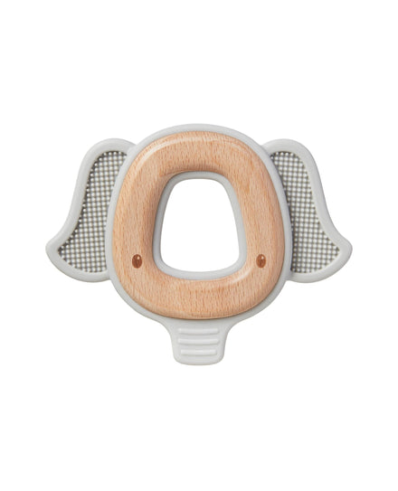 Natural Wood Silicone Elephant Teether