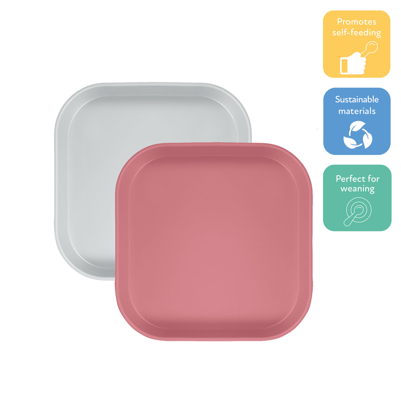 Earth First Baby Plates Pink 2 Pack