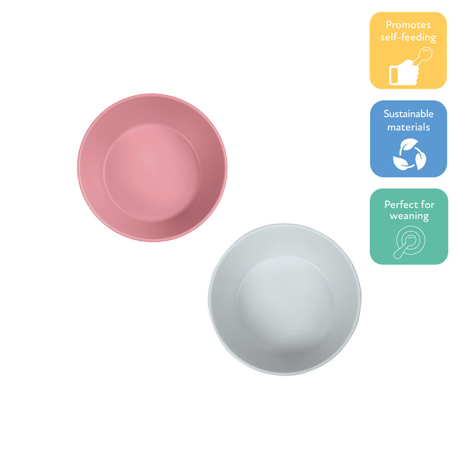 Earth First Baby Bowls Pink 2 Pack