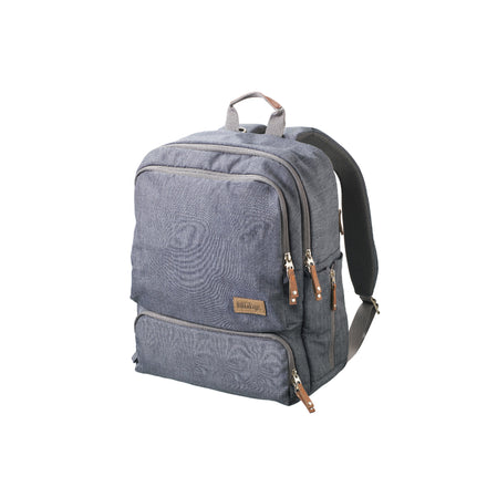 Grey backpack changing bag